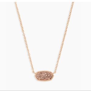 Rose gold drusy Kendra Scott Necklace